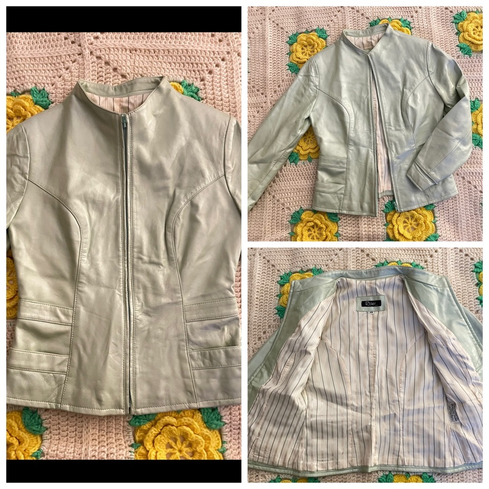 REMY Green Leather Jacket.